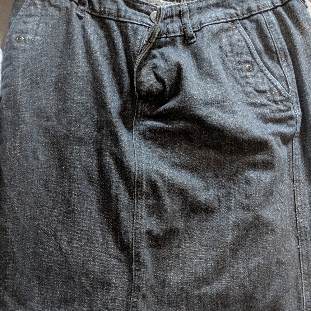 Dark knee length Jean skirt